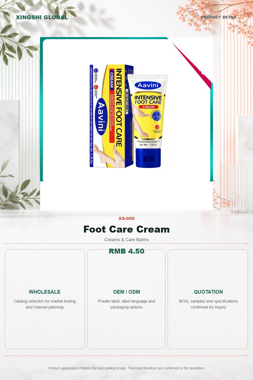 Foot Care Cream detail