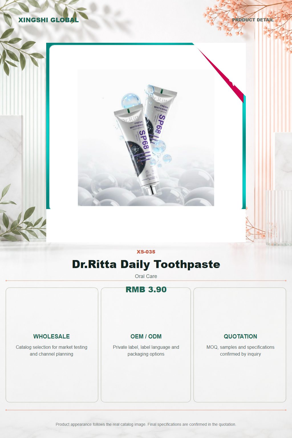 Dr.Ritta Daily Toothpaste detail