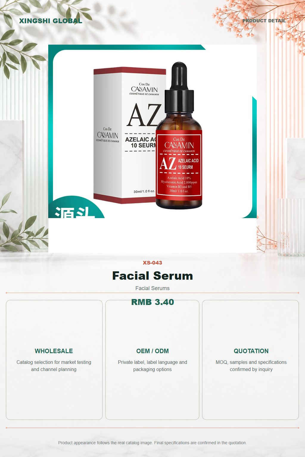 Facial Serum detail
