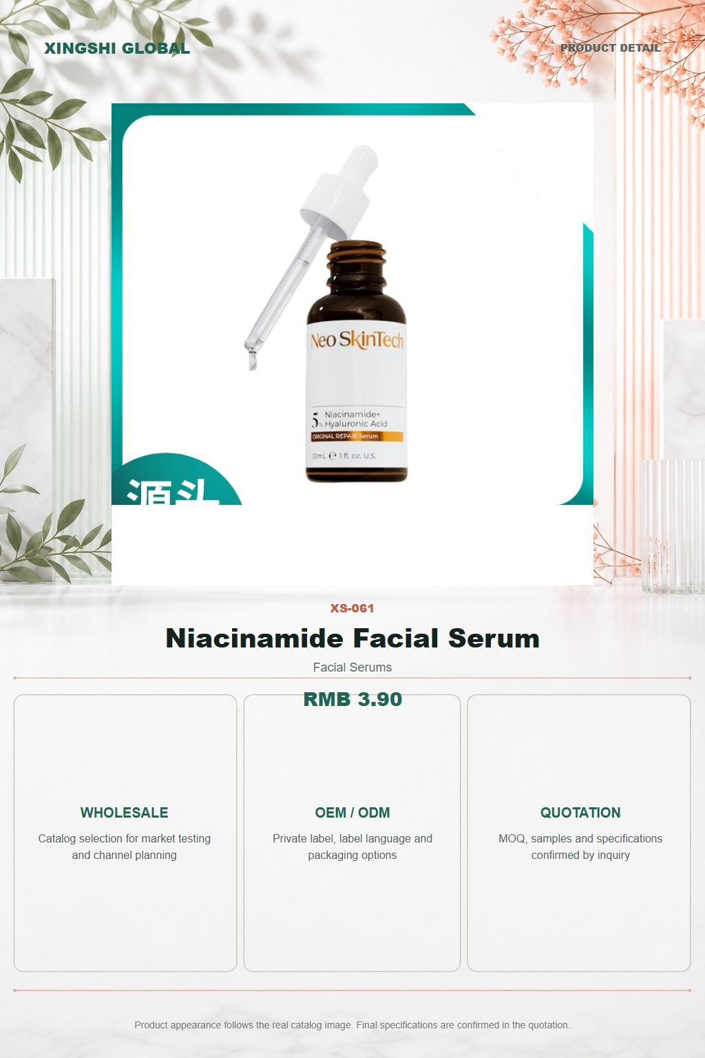 Niacinamide Facial Serum detail