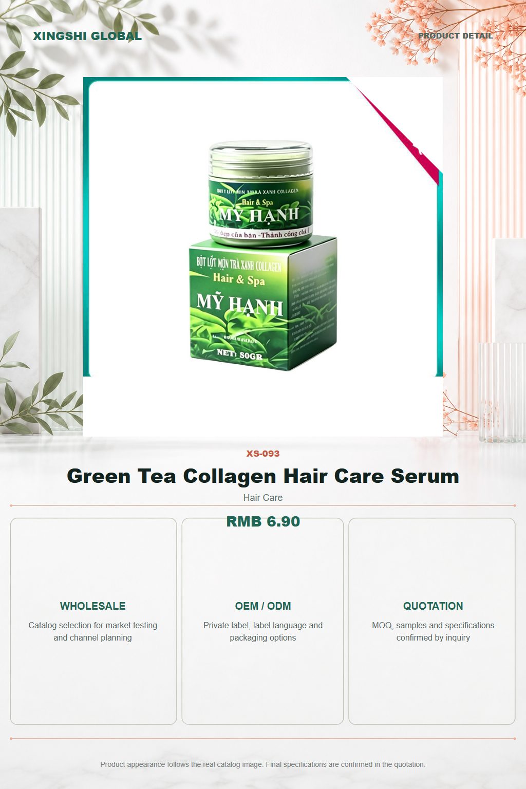 Green Tea Collagen Hair Care Serum detail