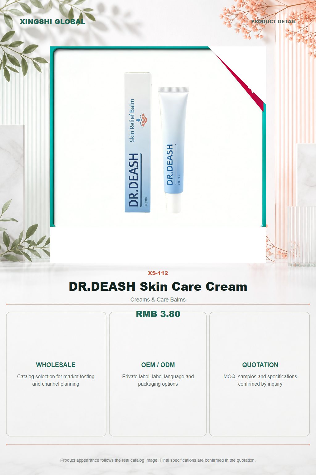 DR.DEASH Skin Care Cream detail