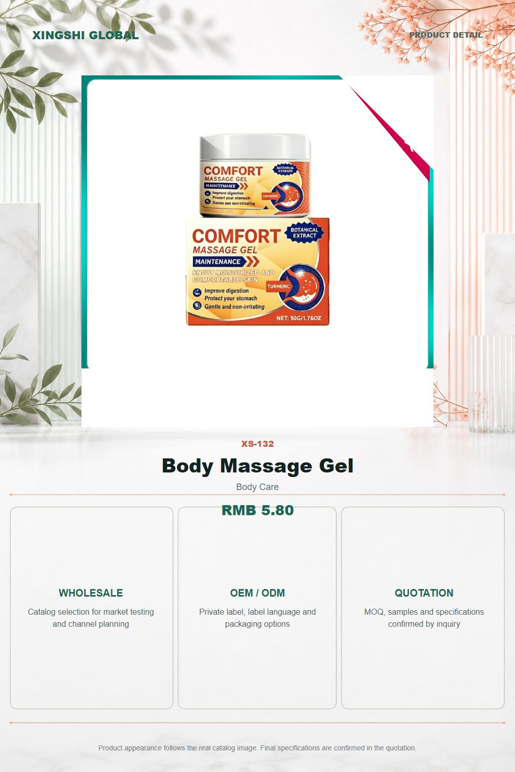 Body Massage Gel detail