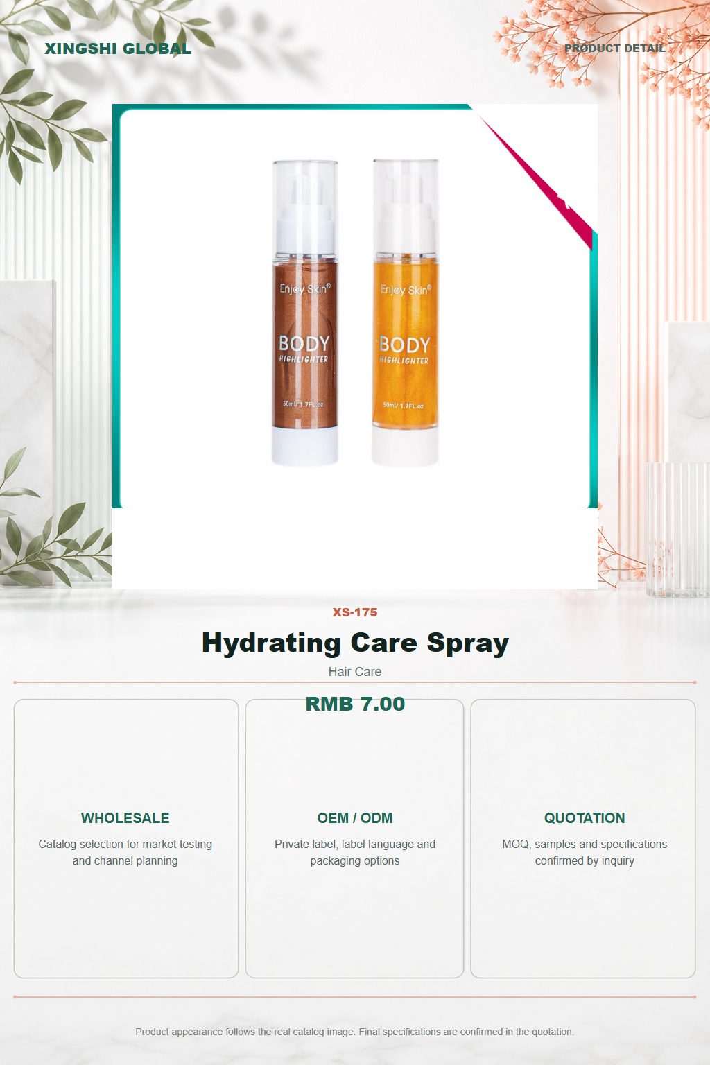 Hydrating Care Spray detail